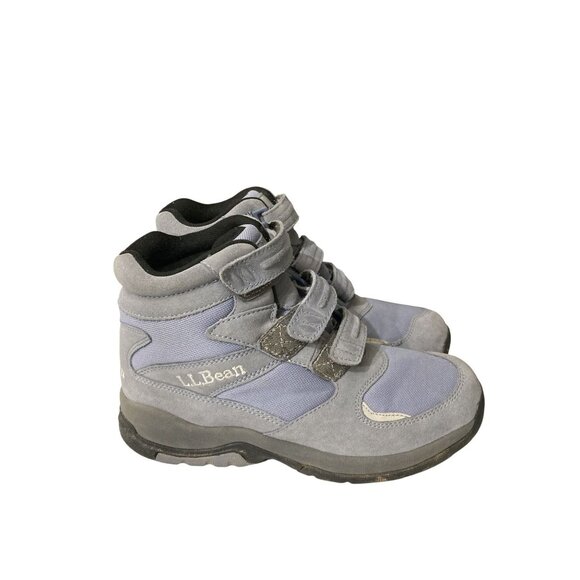 L.L.Bean Womens 10 M Gray Suede Mesh hook loop Closure Hiking Boots shoes - Picture 4 of 7